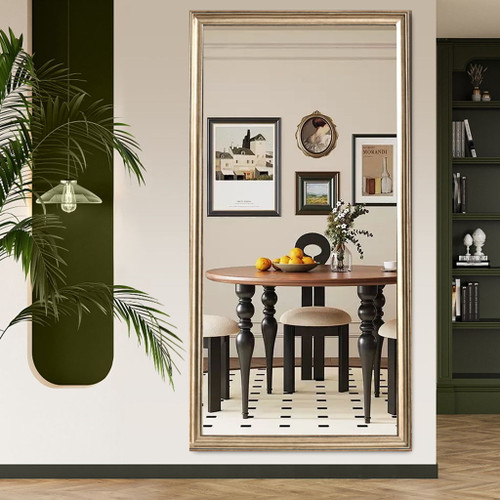 Full-Body Floor Mirror With Frame