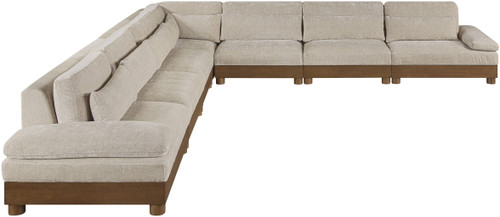 Turin - Chenille Fabric Upholstered Modular Sectional - Taupe