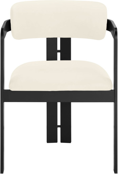 Aurum - Vegan Leather Upholstered Dining Chair With Graphite Black Base (Set of 2)