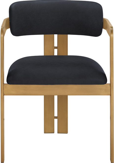 Aurum - Vegan Leather Upholstered Dining Chair With Brushed Brass Base (Set of 2)