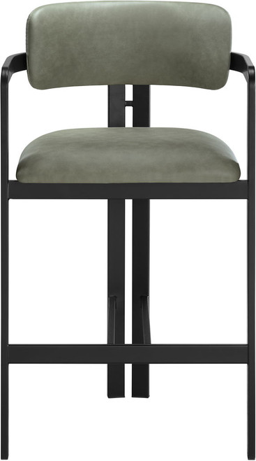 Aurum - Vegan Leather Upholstered Counter Stool With Graphite Black Base