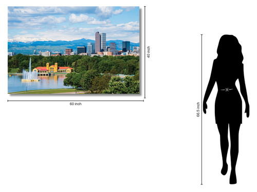 Temp Glass With Foil - Denver Skyline - Blue