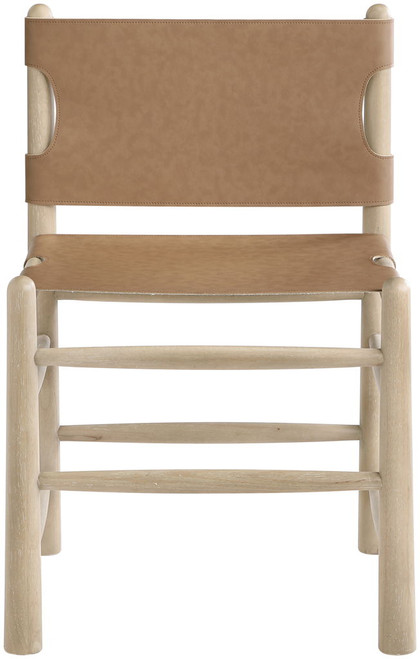 Santos - Vegan Leather Upholstered Dining Chair With Stained Natural Base (Set of 2)