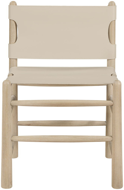 Santos - Vegan Leather Upholstered Dining Chair With Stained Natural Base (Set of 2)