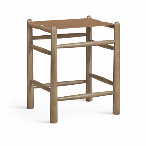 Santos - Backless Counter Stool With Stained Brown Base