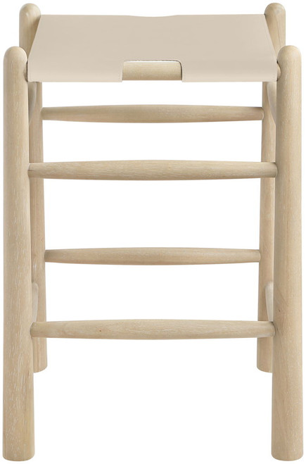 Santos - Backless Counter Stool With Stained Natural Base