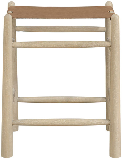 Santos - Backless Counter Stool With Stained Natural Base