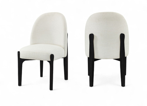 Torino - Upholstered Dining Chair With Brushed Black Base (Set of 2)