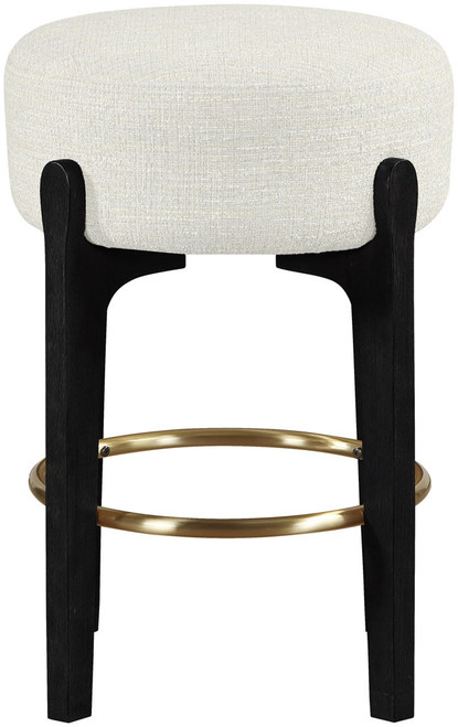 Torino - Backless Counter Stool With Brushed Black Base (Set of 2)