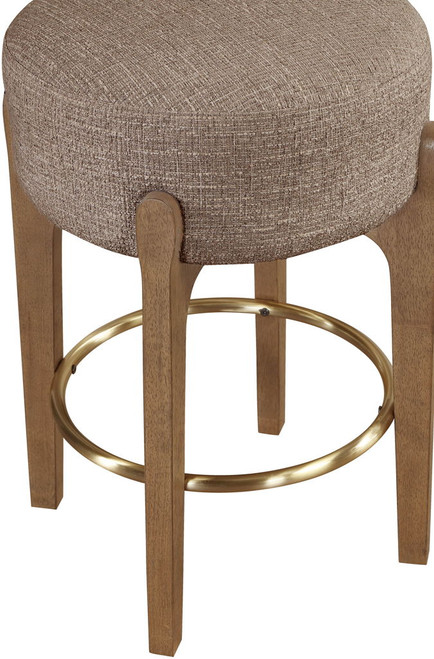 Torino - Backless Counter Stool With Brushed Brown Base (Set of 2)