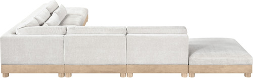 Turin - Chenille Fabric Upholstered Modular Sectional - White