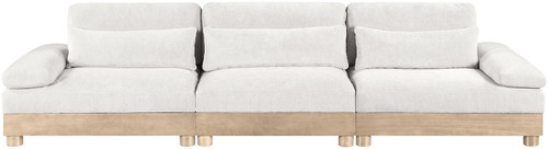 Turin - Chenille Fabric Upholstered Modular Sectional - White