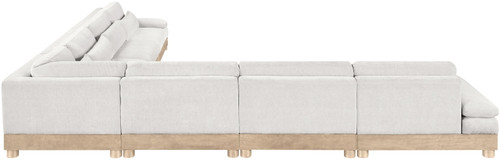 Turin - Chenille Fabric Upholstered Modular Sectional - White