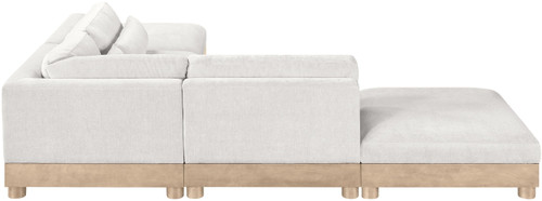Turin - Chenille Fabric Upholstered Modular Sectional - White