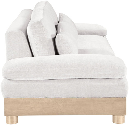 Turin - Chenille Fabric Upholstered Modular Sectional - White