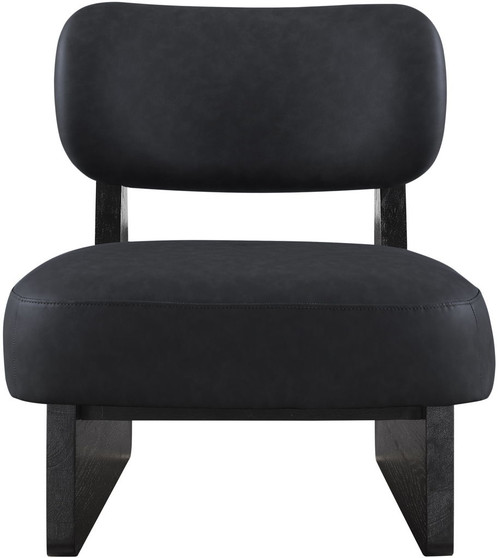 Vetra - Vegan Leather Upholstered Accent Chair With Black Base