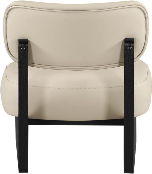 Vetra - Vegan Leather Upholstered Accent Chair With Black Base