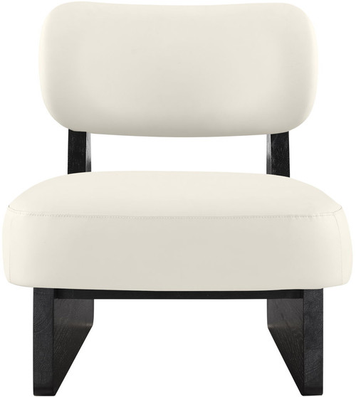 Vetra - Vegan Leather Upholstered Accent Chair With Black Base