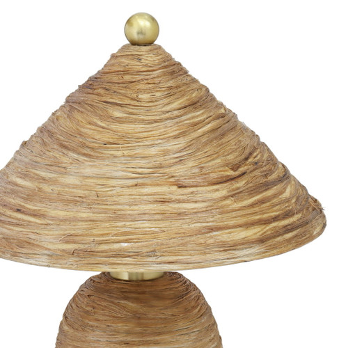 Coco - Coconut Fiber Pointed Table Lamp - Natural