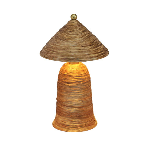 Coco - Coconut Fiber Pointed Table Lamp - Natural