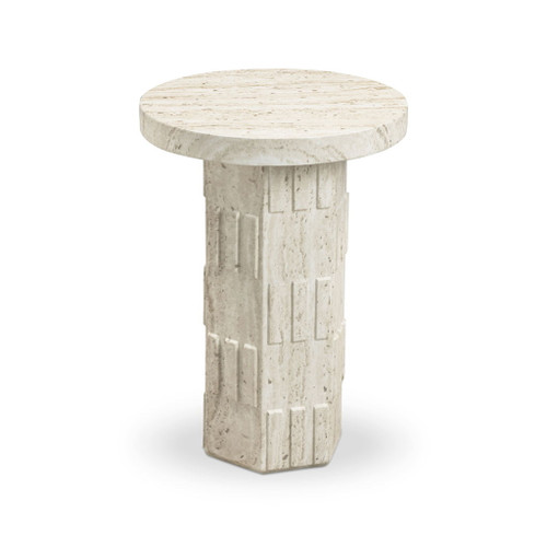 Asta - Concrete Indoor/Outdoor Side Table - Travertine