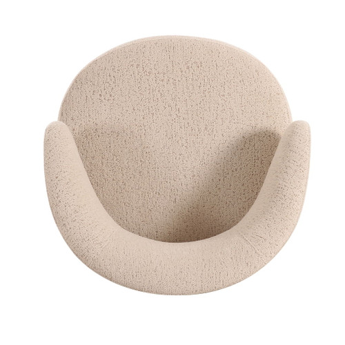 Austin - Boucle Swivel Chair - Cream
