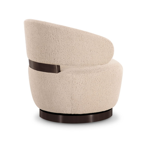 Austin - Boucle Swivel Chair - Cream