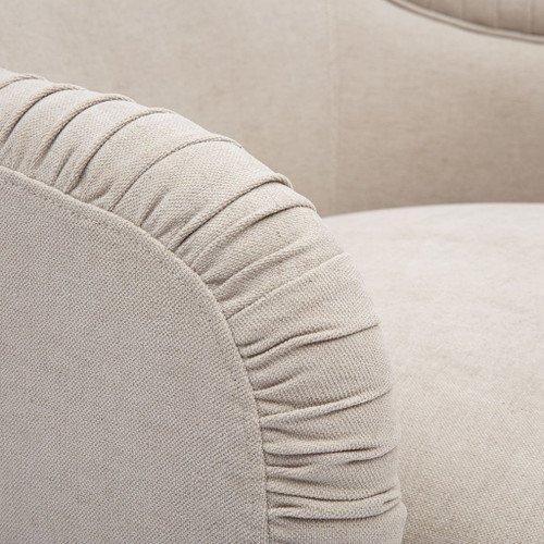 Pamela - Chenille Tassel Lounge Chair - Tan