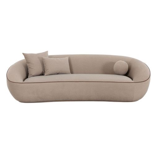 Jenny - Faux Mohair Sofa - Taupe
