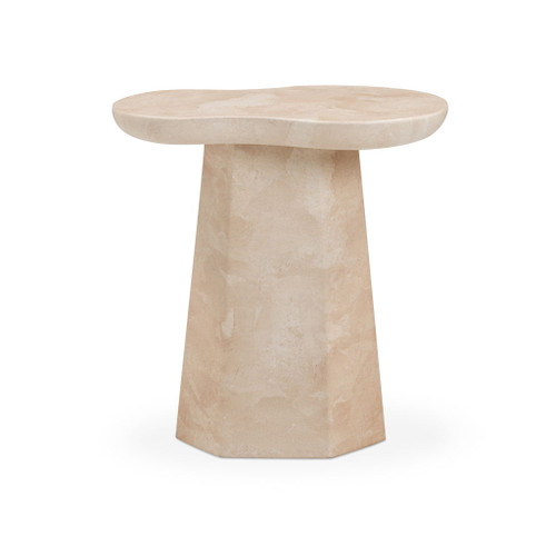 Zaya - Faux Marble Side Table - Rose