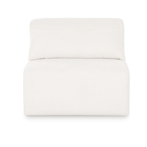 Tarra - Chenille Modular Armless Chair - Cream