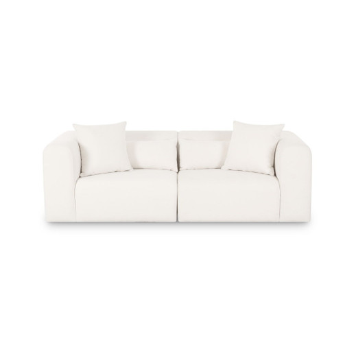 Tarra - Chenille Modular Loveseat - Cream