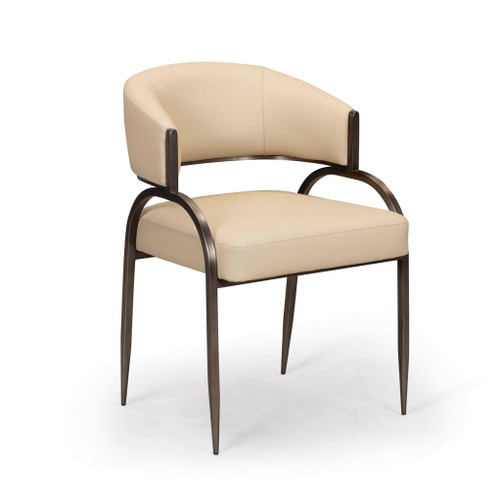 Tatum - Performance Vegan Leather Dining Chair - Taupe