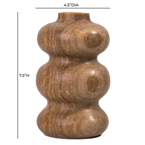 Marble Swell Vase - Dark Onyx