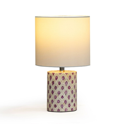 Merlot - Capiz Shell Table Lamp - Pink