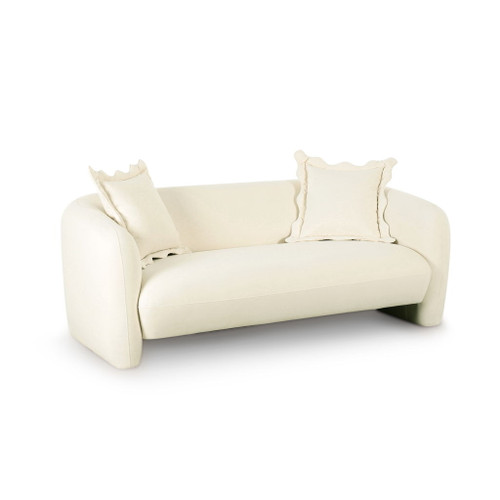 Lou - Performance Velvet Loveseat - Cream