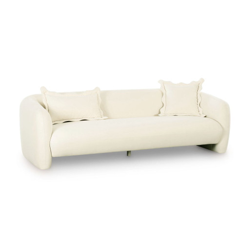 Lou - Performance Velvet Sofa - Cream