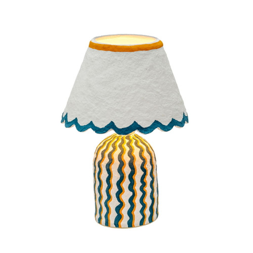 Blum - Scalloped Cotton Mache Table Lamp