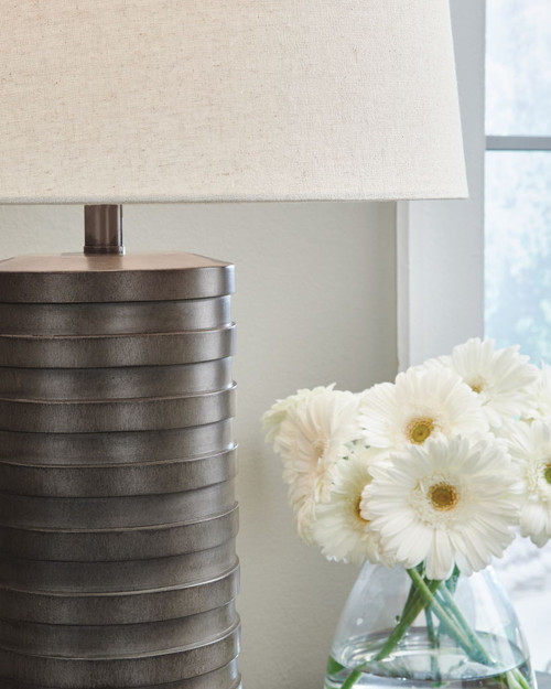 Neilett - Poly Table Lamp (Set of 2) - Antique Brown