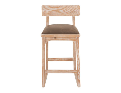 Balam - 24" Barstool (Set of 2) - Light Brown / Dark Brown