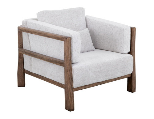 Roots - Armchair - Pearl Silver / Light Brown