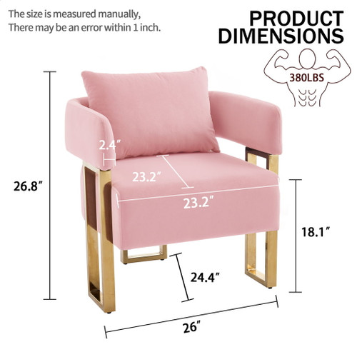 Modern Classic Design Decorative Chair Teddy Fleece Upholstered And Metal Foot