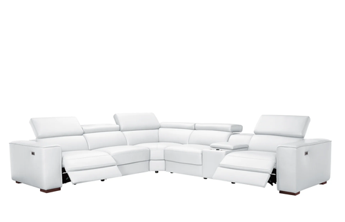 Picasso II 6PC Sectional in Italian Leather Match