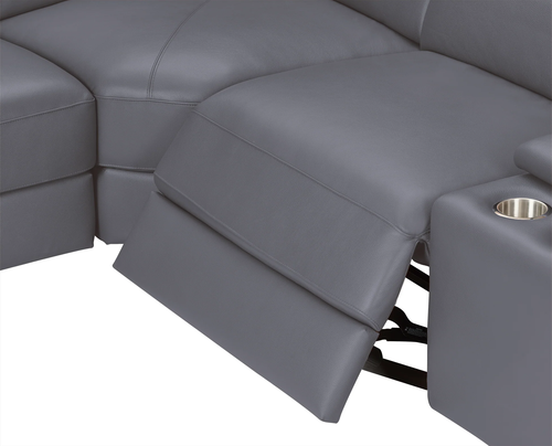 Picasso II 6PC Sectional in Italian Leather Match