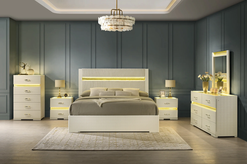 Brillia Bedroom Set in Ivory B34 by New Era Innovations