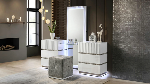 Lisbon White Modern Vanity Set B32 by New Era Innovations