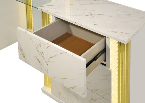 Mika White Modern Vanity Set