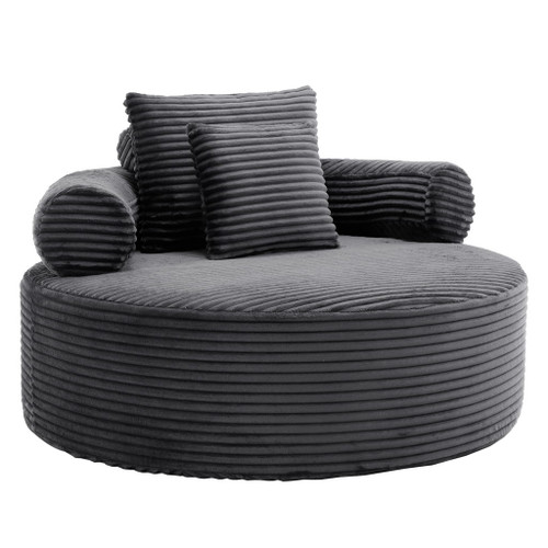 Round Sofa Bed With 3 Pillows For Living Room