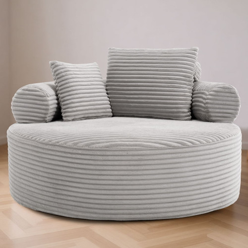 Round Sofa Bed With 3 Pillows For Living Room