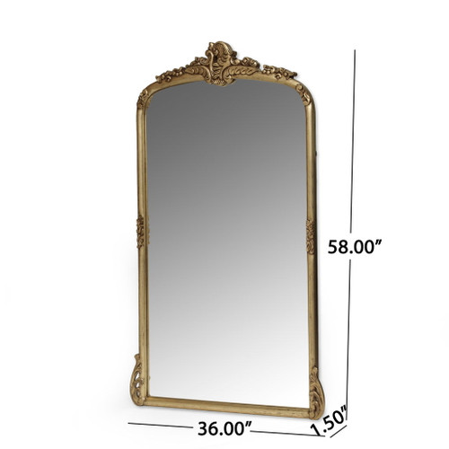 Traditional Handcrafted Over Mantle Mirror - Antique Gold